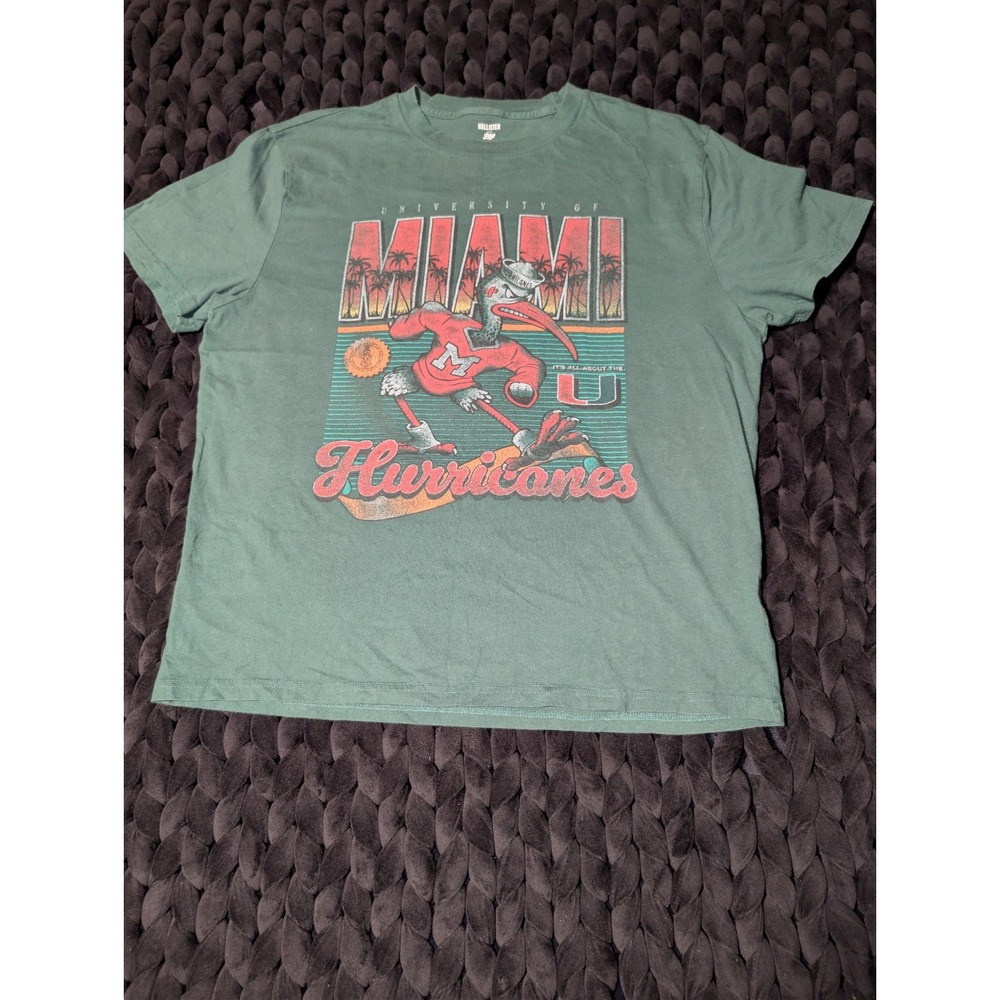 Hollister Green Miami Hurricanes Graphic Tee